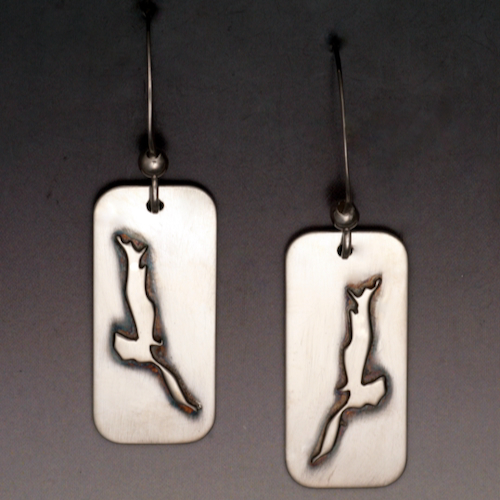 Click to view detail for MB-E381E Earrings, Eagles $192